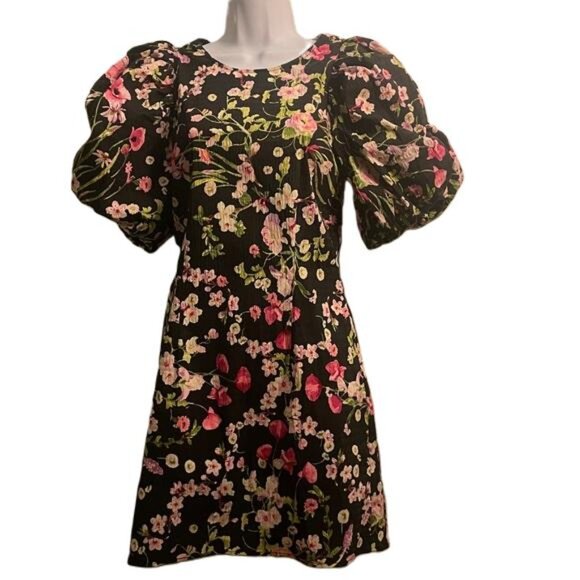 H&M Black Floral Backless Dress - Picture 1 of 5